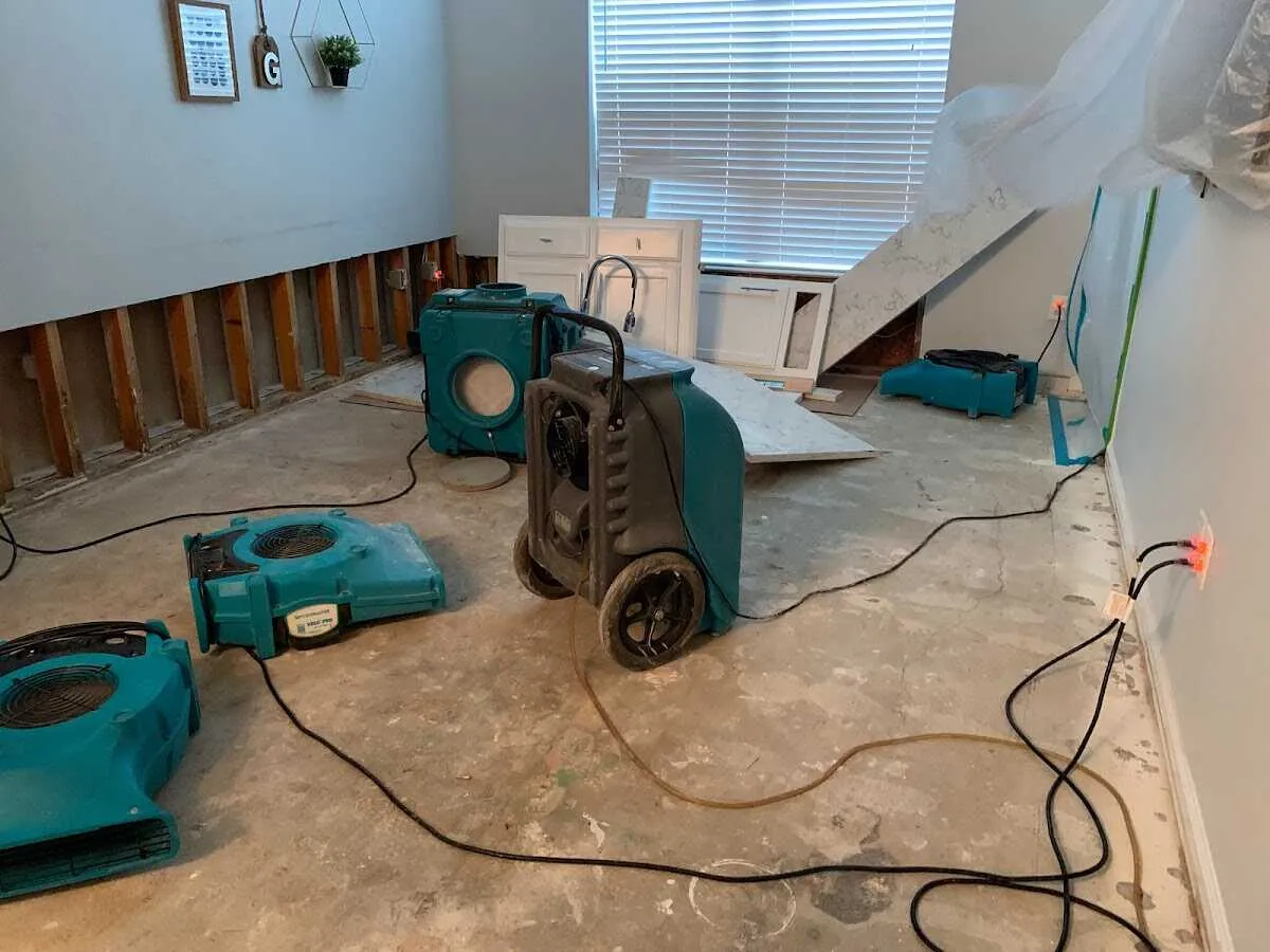 Dehumidifier in flood-cut room for Water Extraction & Removal in Englewood